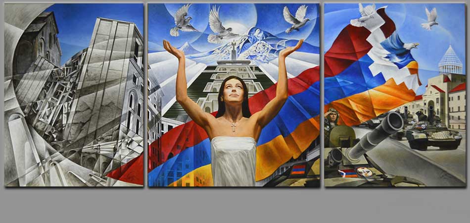 From Genocide to Independence: Triptych, dedicated to the Armenia's Independence.